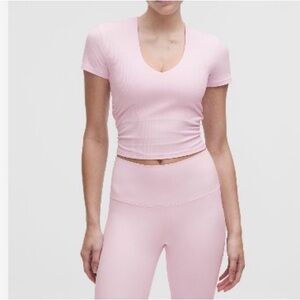 LULULEMON ALL IT TAKES RIBBED NULU V-NECK T-SHIRT